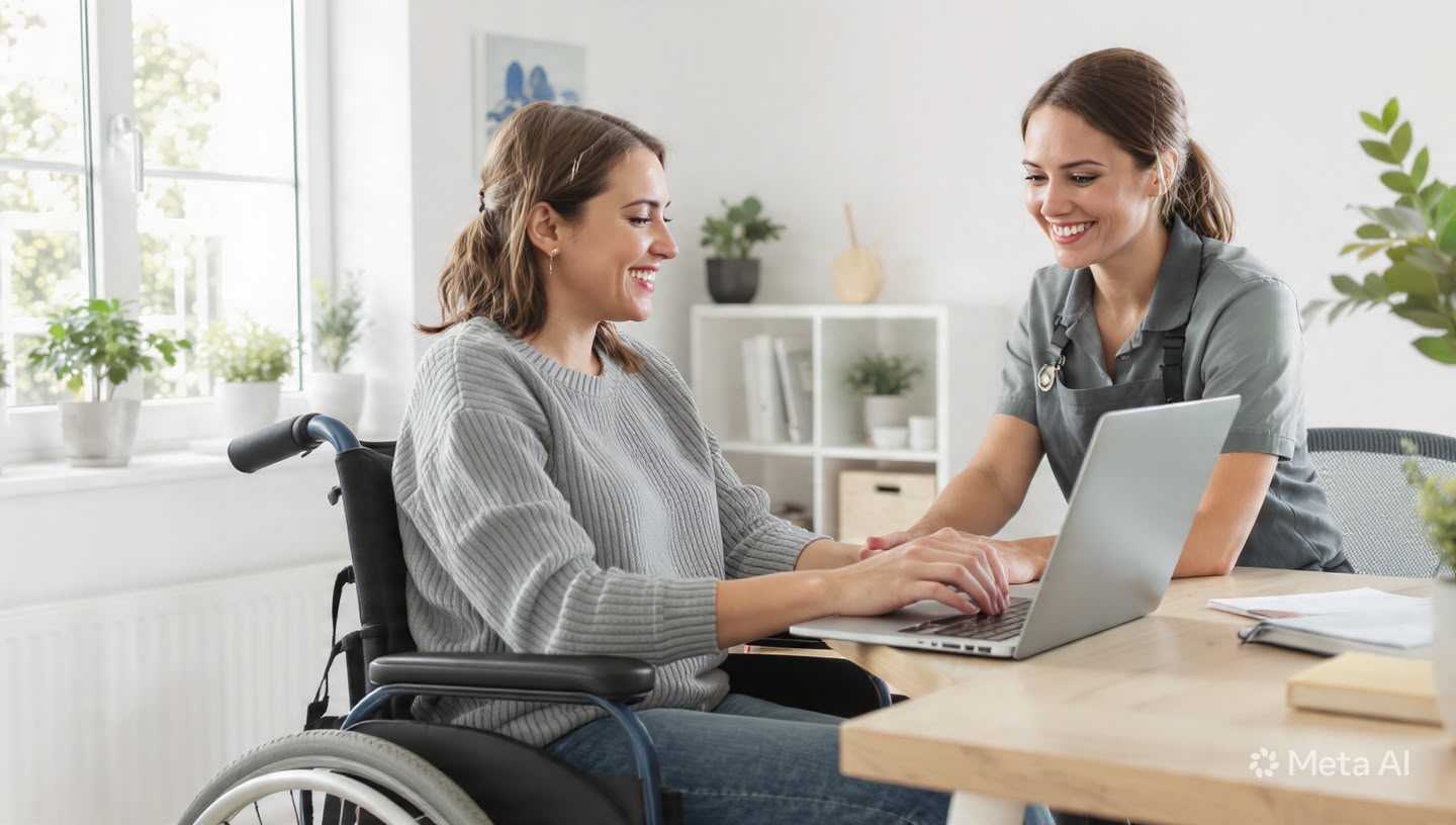 Care worker and participant support conversation